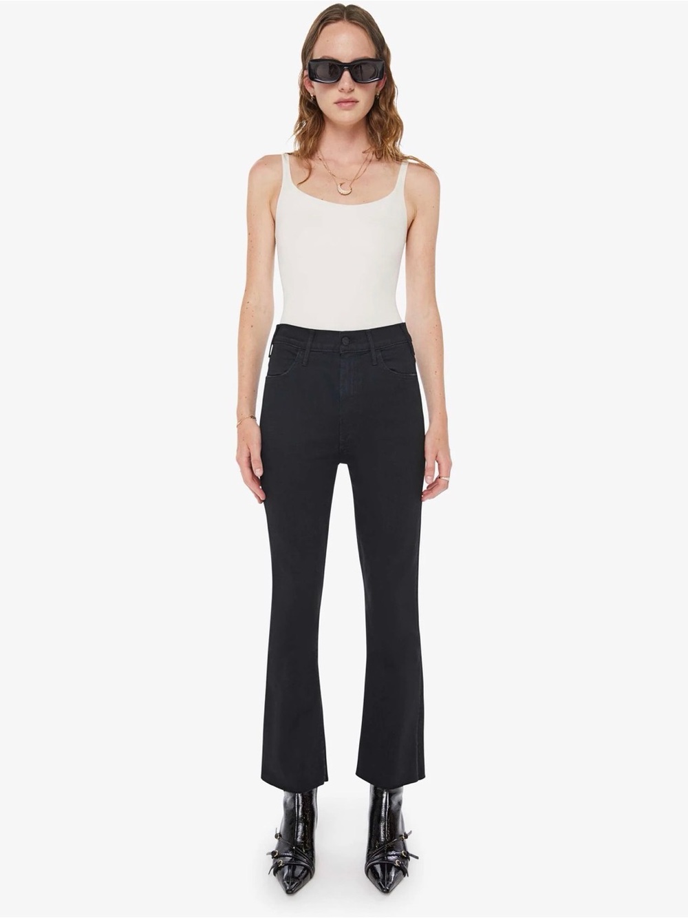 MOTHER The Hustler Ankle Fray Jean Size 31